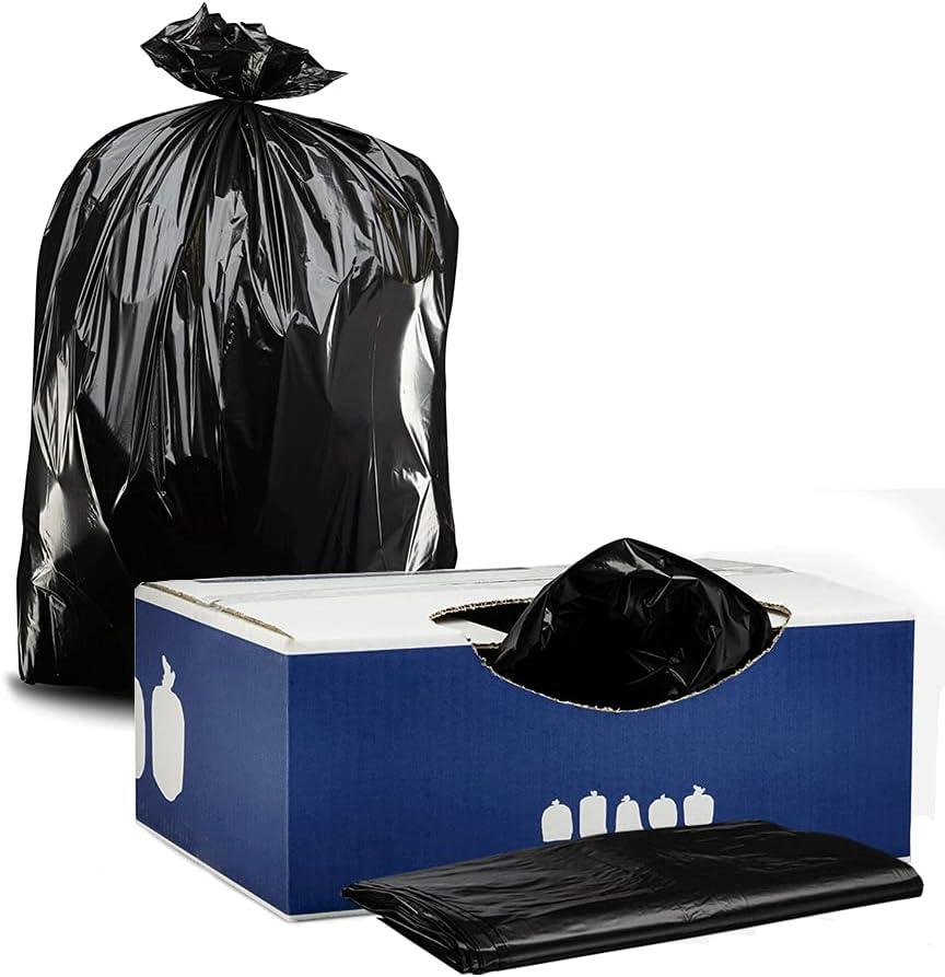 image:imagePlasticplace W14LDB 1216 Gallon Trash Bags 12 Mil Black Garbage Can Liners 24 x 31 250 CountBlack