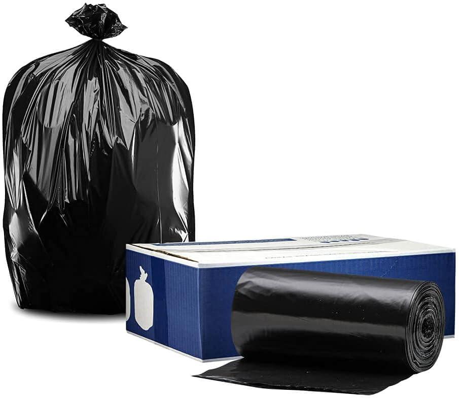 image:imagePlasticplace W14LDB 1216 Gallon Trash Bags 12 Mil Black Garbage Can Liners 24 x 31 250 CountBlack