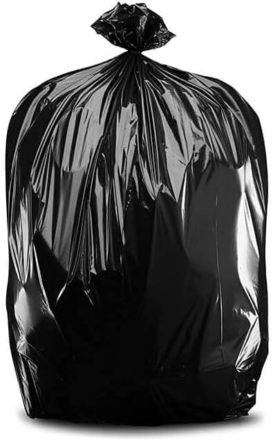 image:imagePlasticplace W14LDB 1216 Gallon Trash Bags 12 Mil Black Garbage Can Liners 24 x 31 250 CountBlack