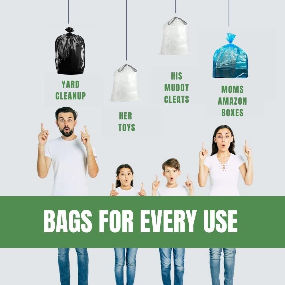 image:imagePlasticplace 3040 Gallon Recycling Trash Bags 12 Mil Blue Garbage Bag Liners 33 x 46 100 Count1216 Gallon wLogo