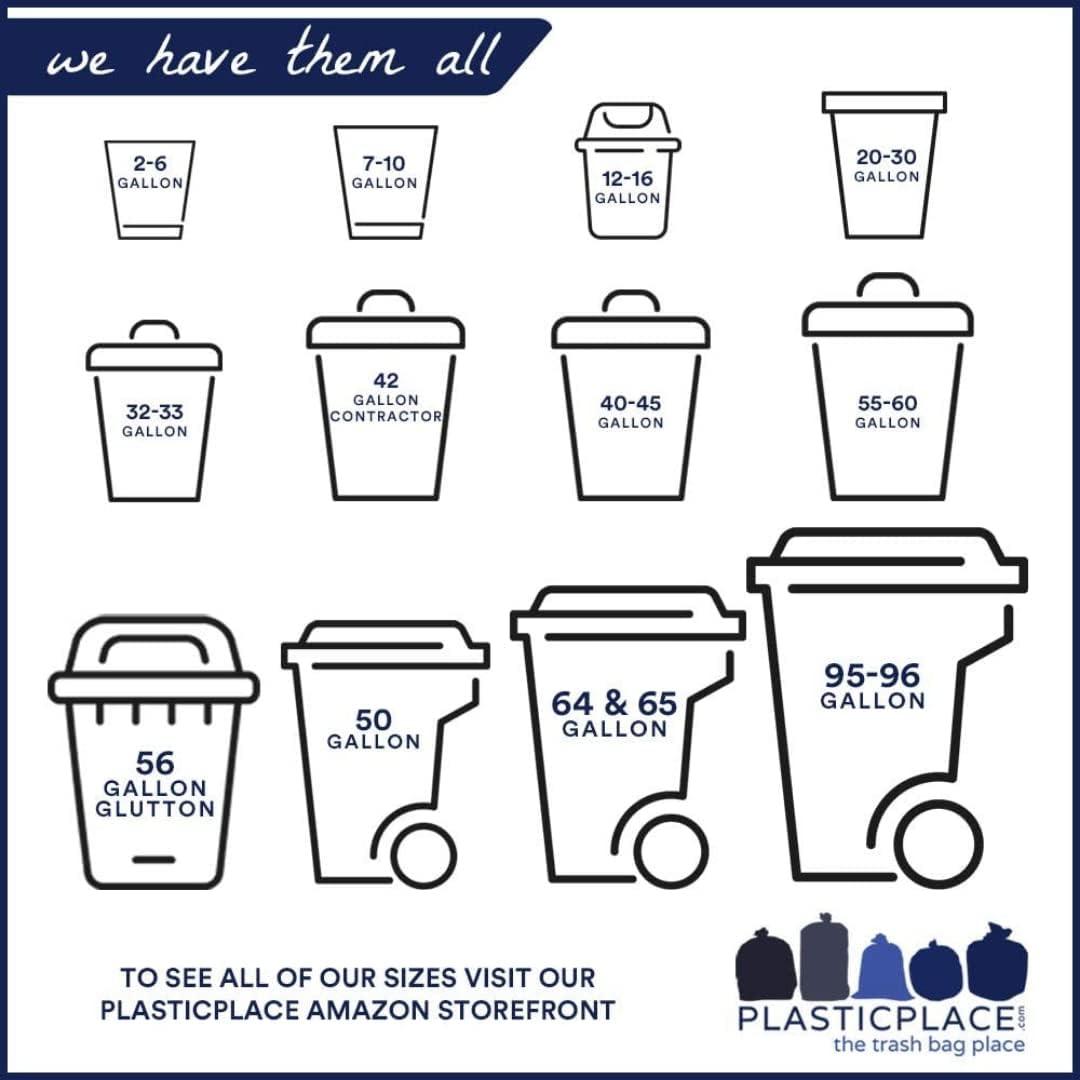 image:imagePlasticplace 3233 Gallon Trash Bags 07 Mil White Garbage Can Liners 33 x 39 150 Count