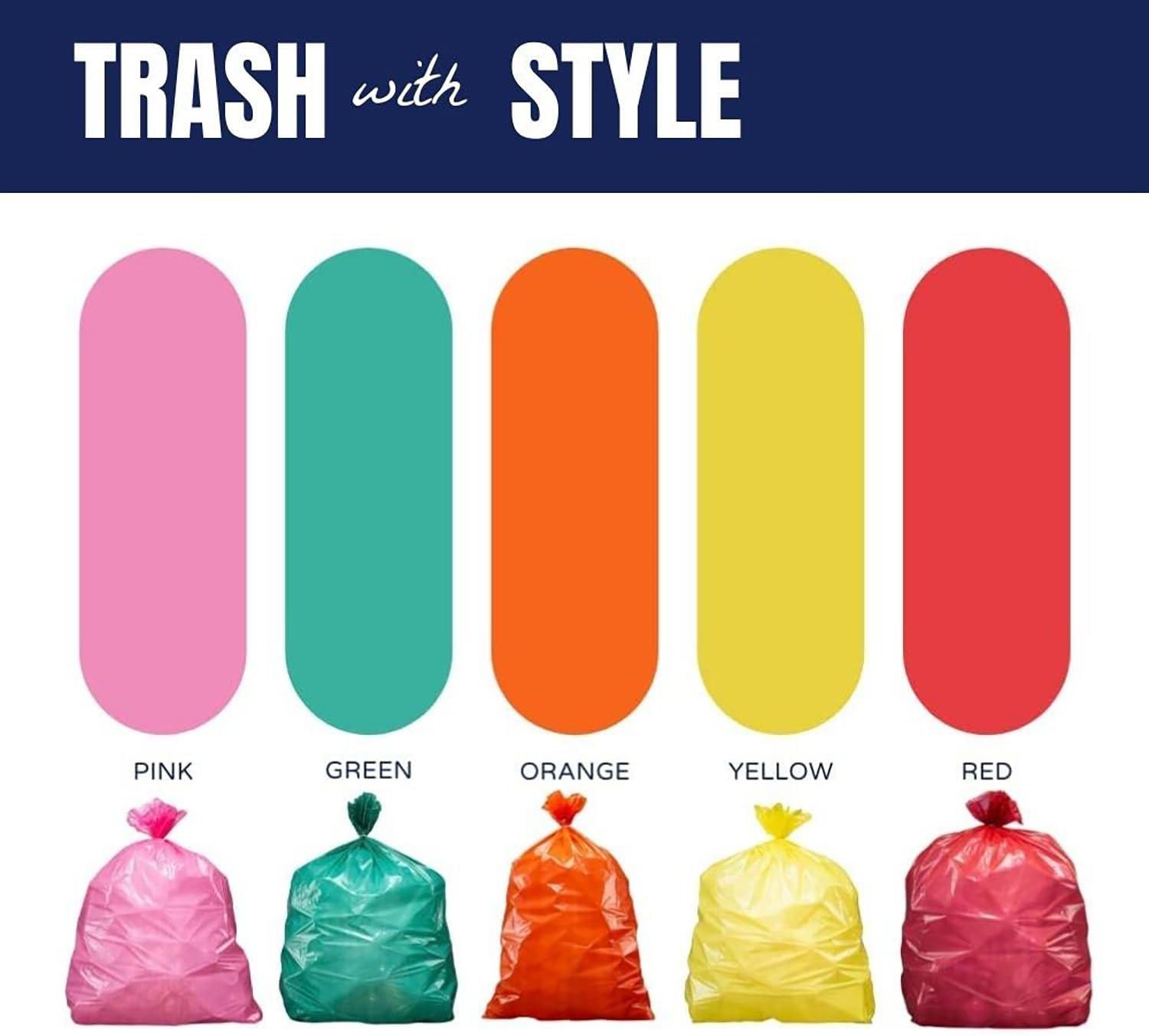 image:imagePlasticplace 3233 Gallon Trash Bags 15 Mil Pink Garbage Can Liners 33 x 39 100 CountPink