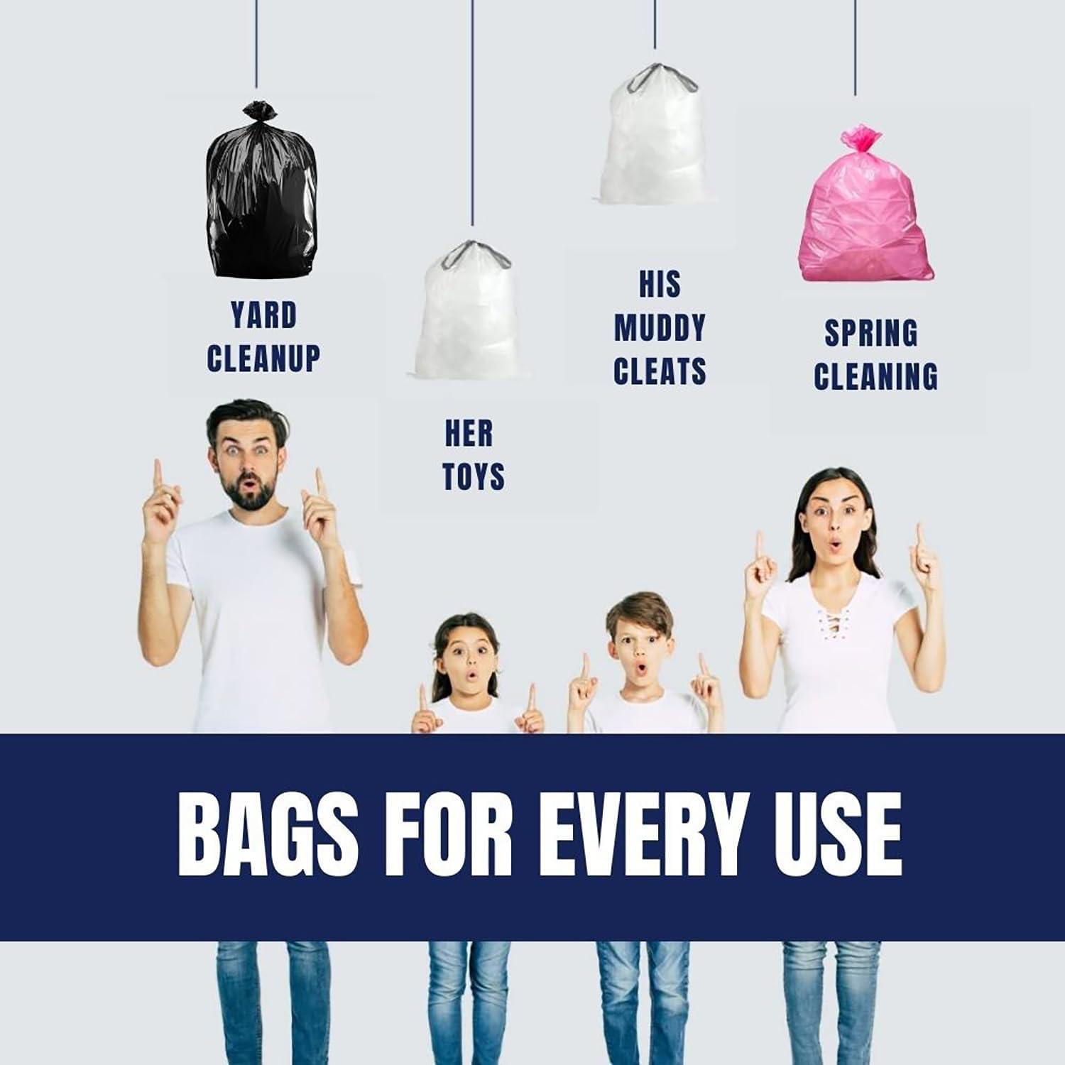 image:imagePlasticplace 3233 Gallon Trash Bags 15 Mil Pink Garbage Can Liners 33 x 39 100 CountPink