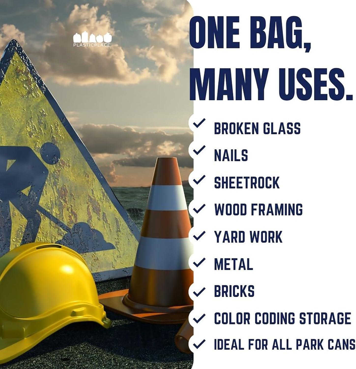 image:imagePlasticplace 3233 Gallon Trash Bags 15 Mil Yellow Garbage Can Liners 33 x 39 100 Count W33Y151 Count Pack of 100