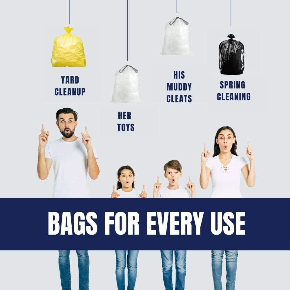 image:imagePlasticplace 3233 Gallon Trash Bags 15 Mil Yellow Garbage Can Liners 33 x 39 100 Count W33Y151 Count Pack of 50