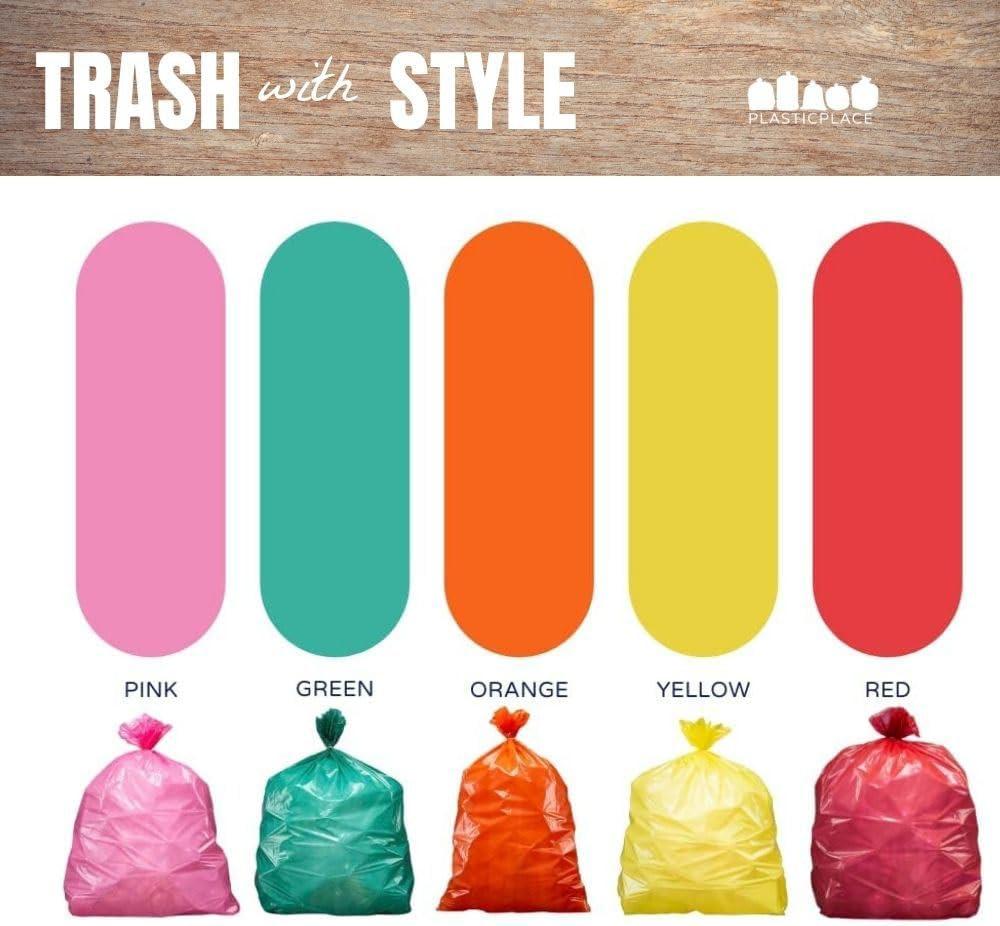 image:imagePlasticplace 4045 Gallon Trash Bags 15 Mil Black Heavy Duty Garbage Can Liners 40 x 46 100 CountGreen