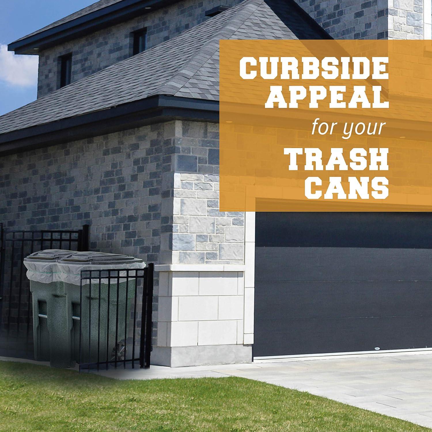 image:imagePlasticplace 6465 Gallon Trash Can Liners for Toter 15 Mil Clear Heavy Duty Garbage Bags 50 X 60 50Count W65LDCTLClear