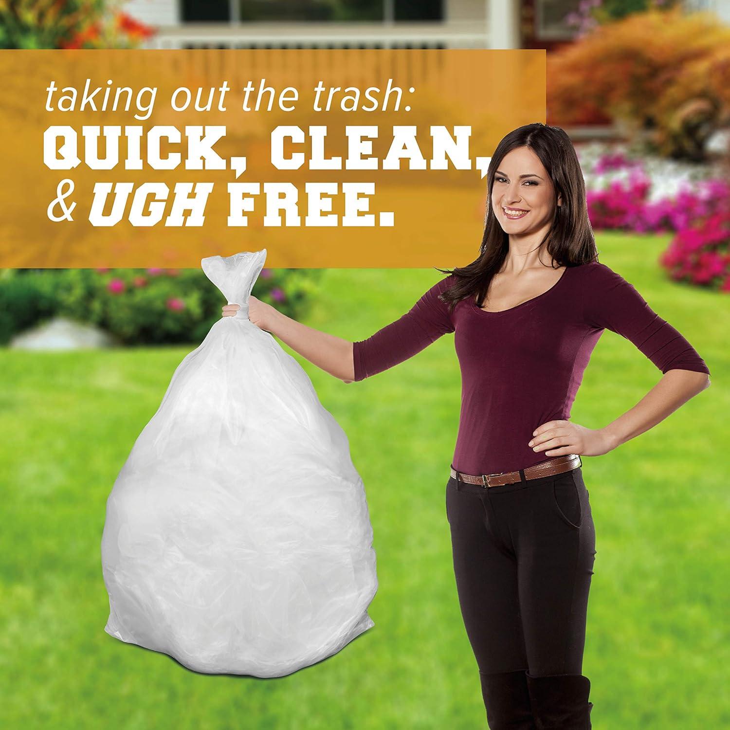 image:imagePlasticplace 6465 Gallon Trash Can Liners for Toter 15 Mil Clear Heavy Duty Garbage Bags 50 X 60 50Count W65LDCTLClear