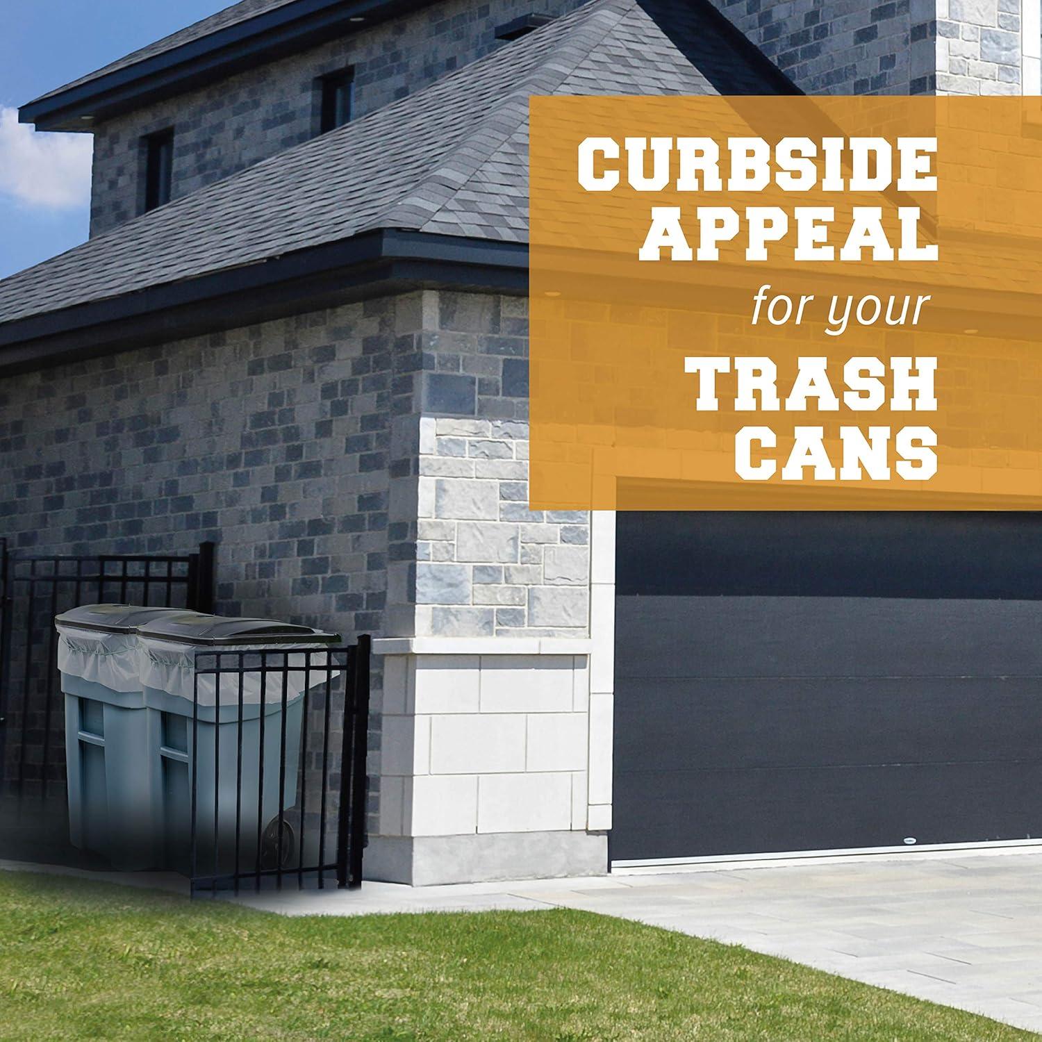 image:imagePlasticplace 65 gallon Trash Bags 15 Mil Clear Heavy Duty Garbage Can Liners 50 x 48 50CountWhite