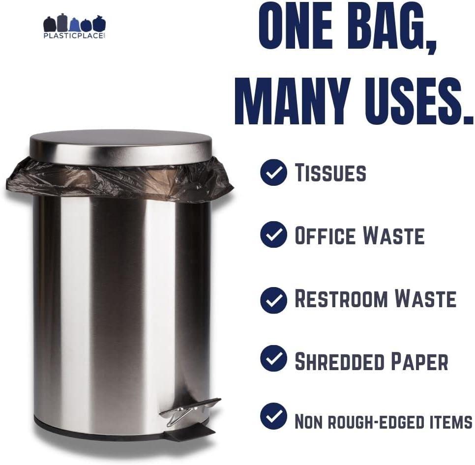 image:imagePlasticplace Contractor Trash Bags 33 Gallon 30 Mil Heavy Duty Garbage Bag 33 x 39 Black 50 CountBlack