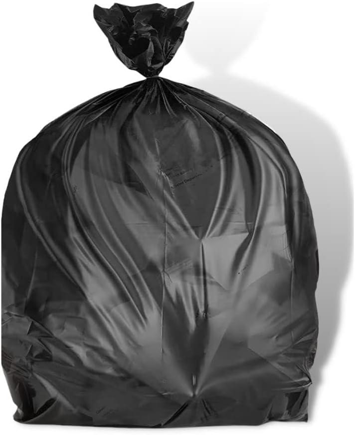 image:imagePlasticplace Contractor Trash Bags 33 Gallon 30 Mil Heavy Duty Garbage Bag 33 x 39 Black 50 CountBlack