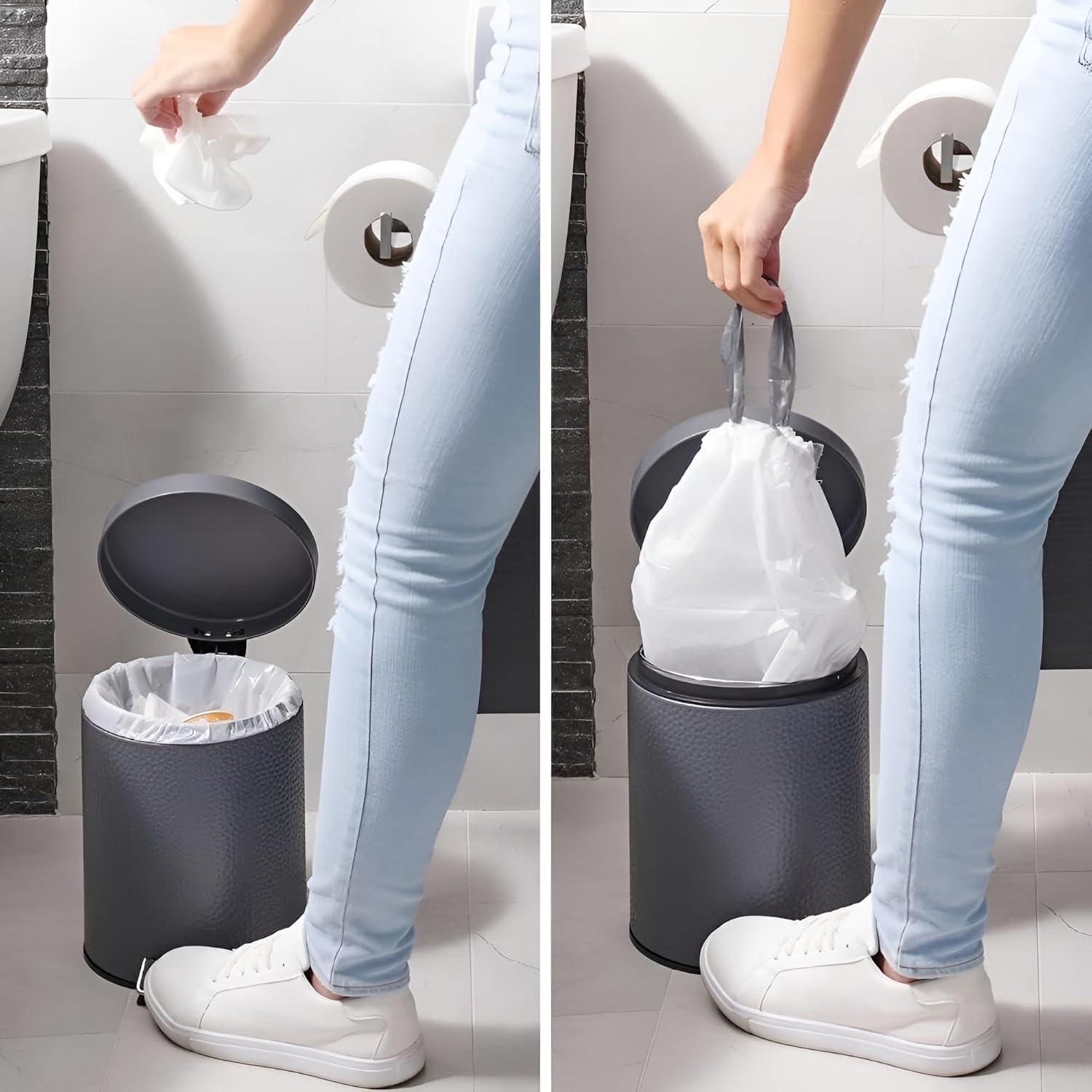 image:imagePlasticplace Custom Fit Trash Bags Compatible with Simplehuman Code L 200 Count White Drawstring Garbage Liners 48 Gallon 18 Liters 1675 x 245White