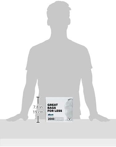 image:imagePlasticplace Custom Fit Trash Bags Compatible with simplehuman Code V 100 Count White Drawstring Garbage Liners 4248 Gallon 1618 Liter 145 x 275White