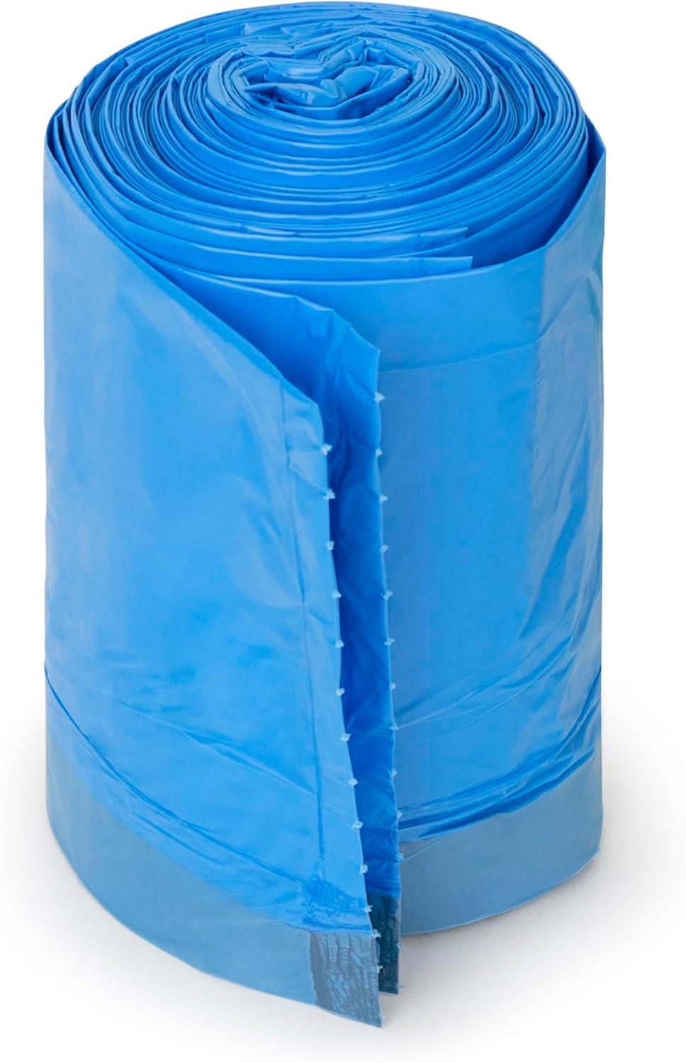 image:imagePlasticplace Trash Bags Compatible with simplehuman Code D 200 Count White Drawstring Garbage Liners 53 Gallon 20 Liter 1575 x 28Blue