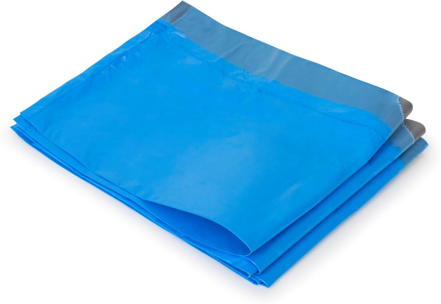 image:imagePlasticplace Trash Bags Compatible with simplehuman Code D 200 Count White Drawstring Garbage Liners 53 Gallon 20 Liter 1575 x 28Blue