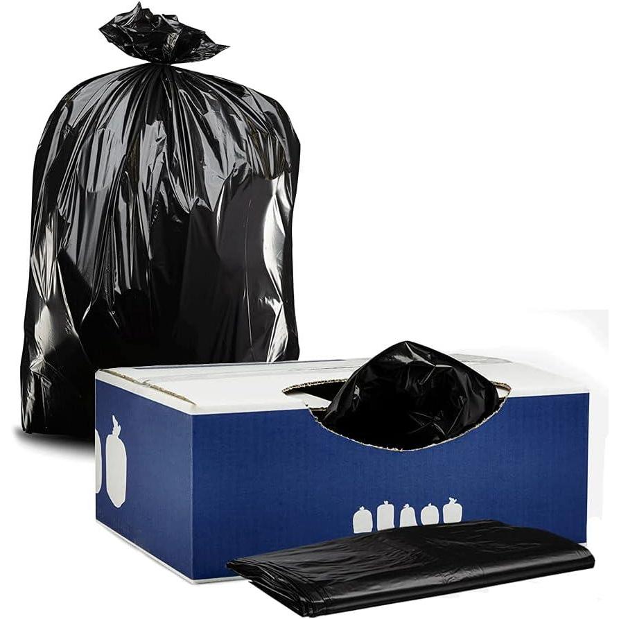 image:imagePlasticplace 2530 Gallon Trash Bags 16 Mil Black Garbage Can Liners 30 x 36 100 Case