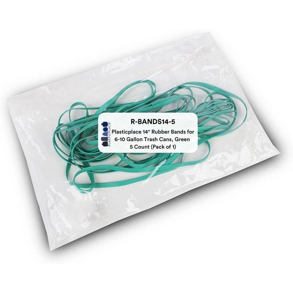 image:imagePlasticplace 26 Rubber Bands for 6465 Gallon Trash Cans Green 5 Count Heavy Duty Durable Secure Trash Bags Easy to Use Made in the USA Elastic Bands Garbage Trashbags Contractor Commercial14