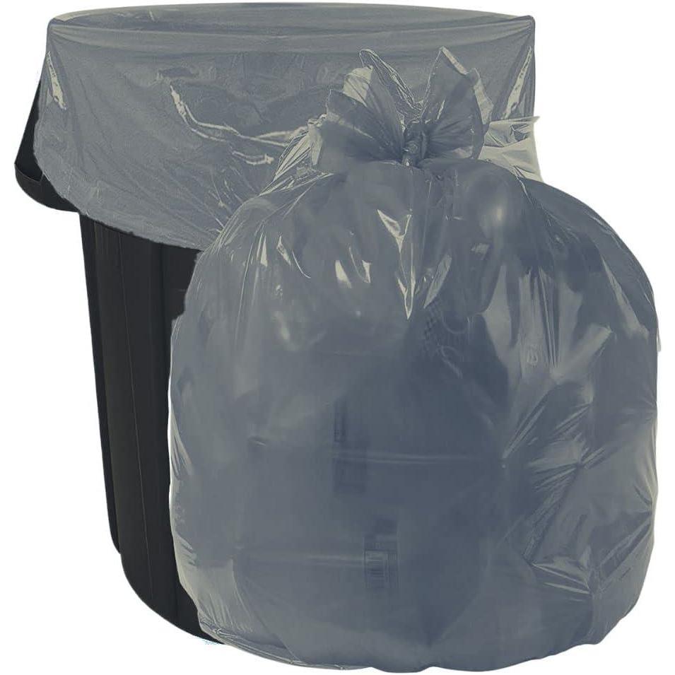 image:imagePlasticplace 3233 Gallon Trash Bags 15 Mil Silver Garbage Can Liners 33 x 39 100 Count