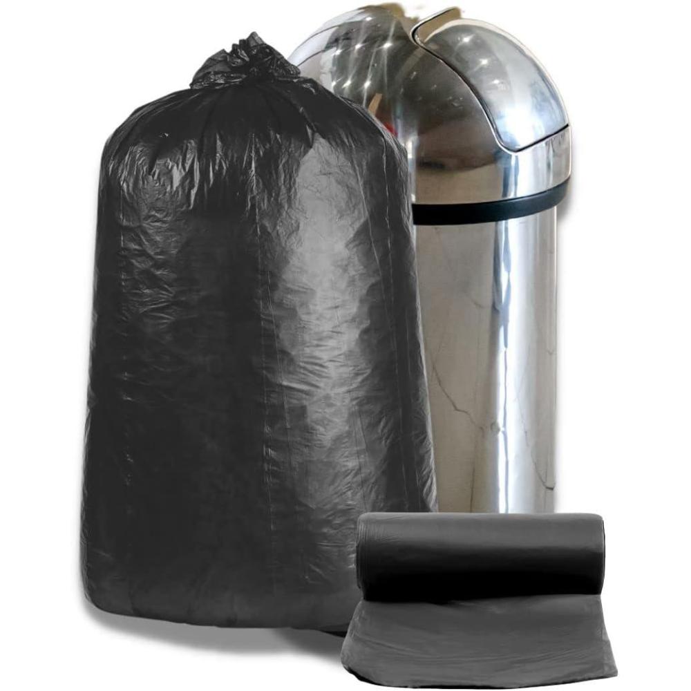 image:imagePlasticplace 3233 Gallon Trash Bags 16 Microns Clear High Density Garbage Can Liners 33 x 40 250 CountBlack
