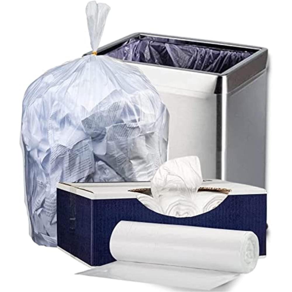 image:imagePlasticplace 3233 Gallon Trash Bags 16 Microns Clear High Density Garbage Can Liners 33 x 40 250 CountClear