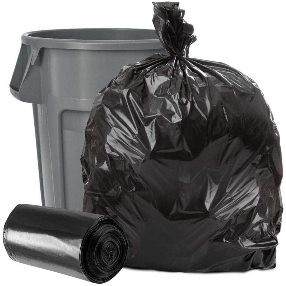 image:imagePlasticplace 4045 Gallon Trash Bags 15 Mil Black Heavy Duty Garbage Can Liners 40 x 46 100 CountClear