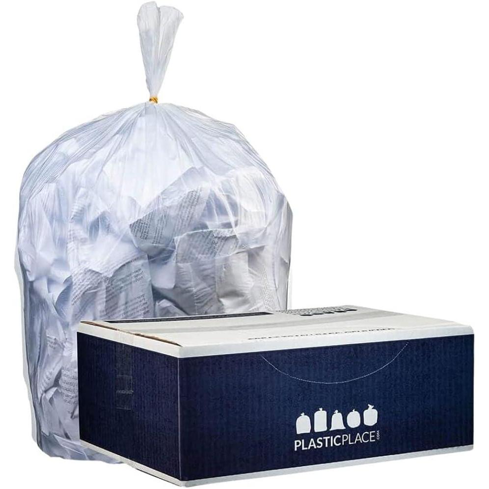 image:imagePlasticplace W8LDC Trash Bags clear 24 x 23500 clear trash bagClear