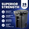 Plasticplace – W65LDBTL2RL 64-65 Gallon Trash Can Liners for Toter │ 2.0 Mil │ Black Heavy Duty Garbage Bags │ Rolls │ 49” x 59” (50 Count)(3.0 Mil)