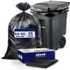 Plasticplace – W65LDBTL2RL 64-65 Gallon Trash Can Liners for Toter │ 2.0 Mil │ Black Heavy Duty Garbage Bags │ Rolls │ 49” x 59” (50 Count)(3.0 Mil)