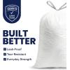 Plasticplace 13 Gallon Trash Bags │ 0.9 Mil │ White Tall Garbage Can Liners │ 24″ x 27″ (200 Count)