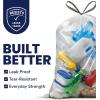 Plasticplace 13 Gallon Trash Bags │ 1.0 Mil │ Clear Extra Tall Drawstring Garbage Can Liners │ 24″ x 31″ (200 Count)