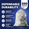 Plasticplace 13 Gallon Trash Bags │ 1.0 Mil │ Clear Extra Tall Drawstring Garbage Can Liners │ 24″ x 31″ (200 Count)