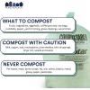 Plasticplace 20-30 Gallon Compostable Trash Bags │ 0.85 Mil │ Green Tint Garbage Can Liners │ 30” x 36” (70 Count)