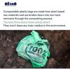 Plasticplace 20-30 Gallon Compostable Trash Bags │ 0.85 Mil │ Green Tint Garbage Can Liners │ 30” x 36” (70 Count)