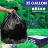 Plasticplace 32 Gallon Trash Bags Garbage Can Liners for Toter, Heavy Duty Contractor Black Garbage Bags, Tear-Resistant, Leak-Proof, Extra Large Can Liners, 44” x 54”, 50 Count Trashbags 1.2 Mil