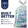 Plasticplace 32-33 Gallon Recycling Bags │ 0.9 Mil │ Clear Drawstring Garbage Can Liners │ 33″ x 38″ (100 Count)