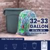 Plasticplace 32-33 Gallon Recycling Bags │ 0.9 Mil │ Clear Drawstring Garbage Can Liners │ 33″ x 38″ (100 Count)