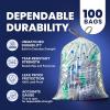 Plasticplace 32-33 Gallon Recycling Bags │ 0.9 Mil │ Clear Drawstring Garbage Can Liners │ 33″ x 38″ (100 Count)