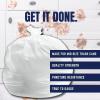 Plasticplace 32-33 Gallon Trash Bags │ 0.7 Mil │ White Garbage Can Liners │ 33” x 39” (150 Count)