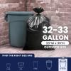 Plasticplace 32-33 Gallon Trash Bags │ 1 Mil │ Black Heavy Duty Garbage Can Liners │ 33” x 39” (100 Count)(2.3 Mil)