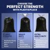 Plasticplace 32-33 Gallon Trash Bags │ 1.2 Mil │ Drawstring Garbage Can Liners │ 33” x 39”, Black, 100 Count