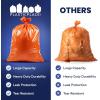 Plasticplace 32-33 Gallon Trash Bags │ 1.5 Mil │ Orange Garbage Can Liners │ 33’” x 39” (100 Count) (W33RNG15)(42 Gallon  3.0 Mil)