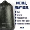 Plasticplace 32-33 Gallon Trash Bags │ 16 Microns │ Clear High Density Garbage Can Liners │ 33” x 40” (250 Count)(Black)