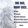 Plasticplace 33 Gallon Trash Bags │ 11 Microns │ Clear High Density Garbage Can Liners │ 33” x 40” (500 Count)