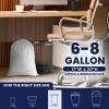 Plasticplace 4 – 6 Gallon White Drawstring Bags, 100% Prime Material, 17×20, 0.7 Mil, 200/Case(White)