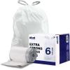 Plasticplace 4 – 6 Gallon White Drawstring Bags, 100% Prime Material, 17×20, 0.7 Mil, 200/Case(White)