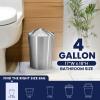 Plasticplace 4 Gallon Trash Bags │ 0.7 Mil │ Drawstring White Garbage Can Liners │ 17″ x 16″ (100 Count)(White)