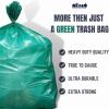 Plasticplace 40-45 Gallon Trash Bags │1.5 Mil │ Black Heavy Duty Garbage Can Liners │ 40″ x 46″ (100 Count)(Green)