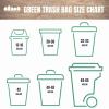 Plasticplace 40-45 Gallon Trash Bags │1.5 Mil │ Black Heavy Duty Garbage Can Liners │ 40″ x 46″ (100 Count)(Green)