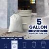 Plasticplace 5 Gallon Trash Bags – White Drawstring Garbage Bag Liners, 19″ x 25″ (100 Count) – Durable, Leak-Proof, Multi-Purpose Tall Kitchen, Bathroom, Office and Car TrashBags Plastic Bags 0.9 Mil(White)