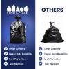 Plasticplace 55-60 Gallon Trash Bags, 1.2 Mil Heavy Duty Contractor Garbage Bags, Black Tear-Resistant Bags for Construction, Yard Waste, Industrial Use, Large 38” x 58” (100 Count)(50 Count (Pack of 1))
